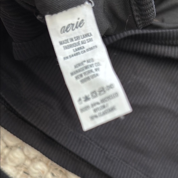 NWOT Aerie Black Ribbed Bikini Set - Picture 6 of 7